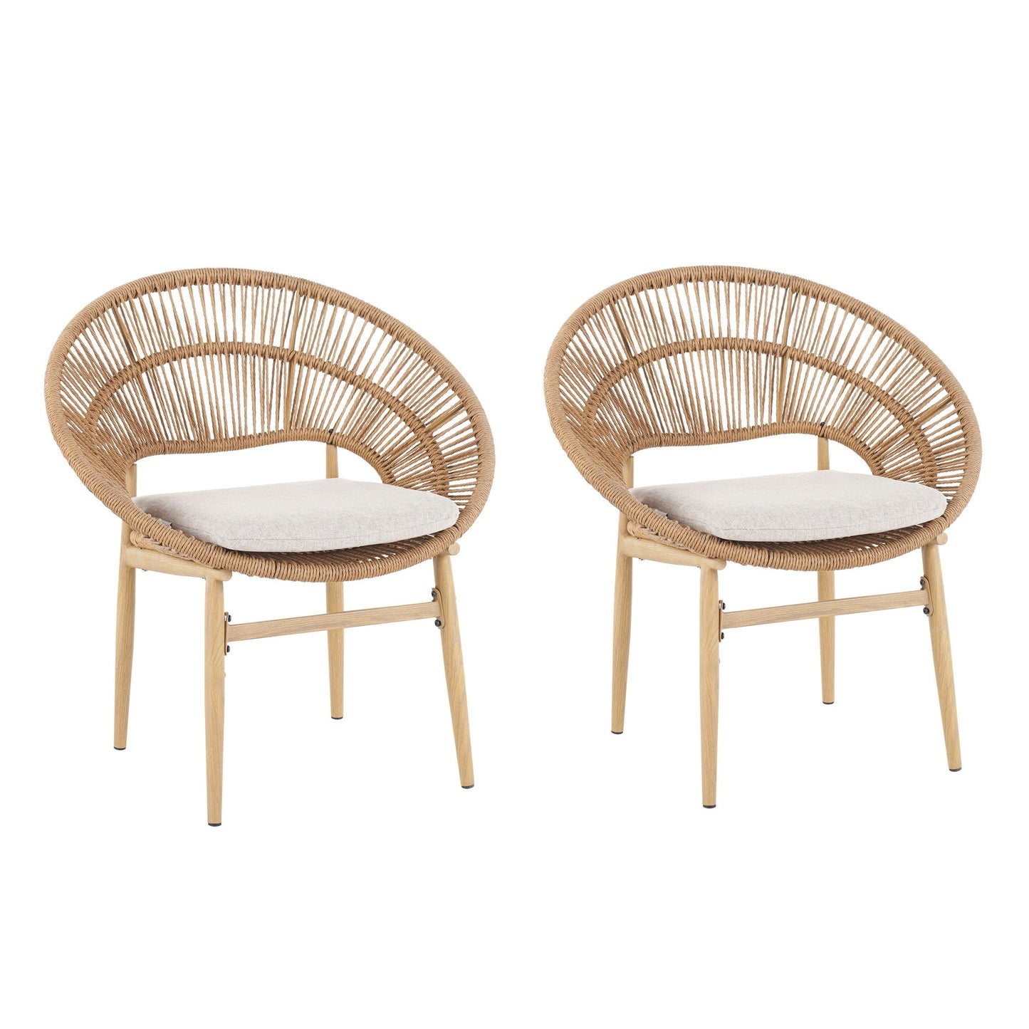 Cyril Rustic Modern Outdoor Papasan Dining Chair