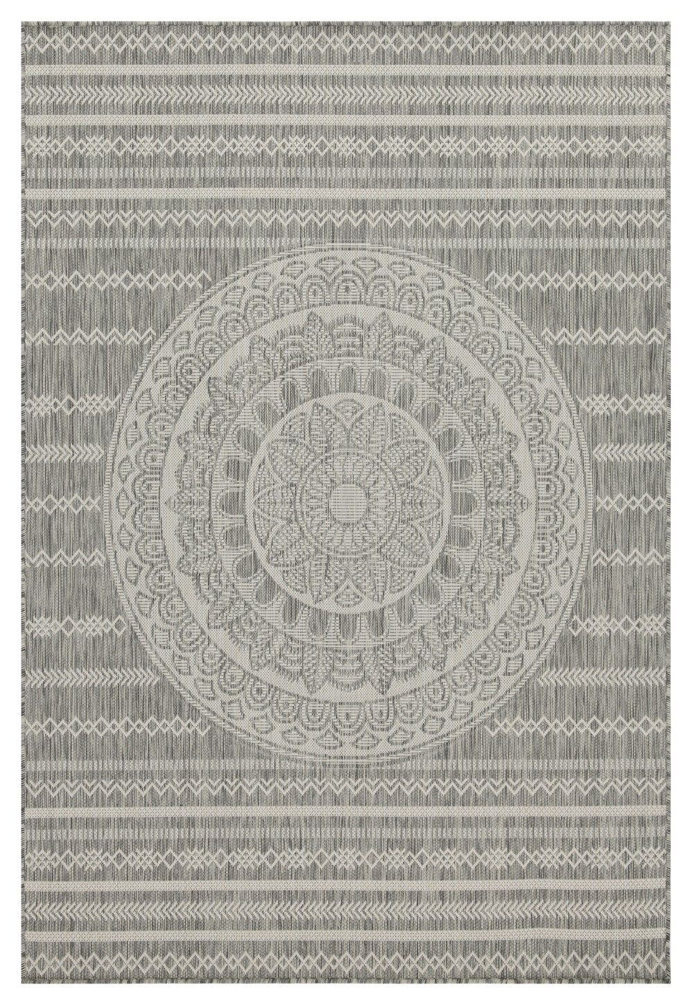 Sunshine Silver Polypropylene Indoor Rug