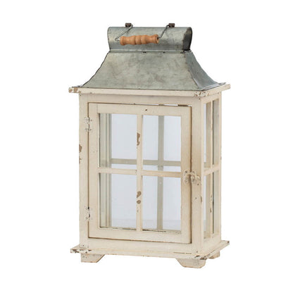 The Ivory Wooden Lantern For Indoor Or Outdoor