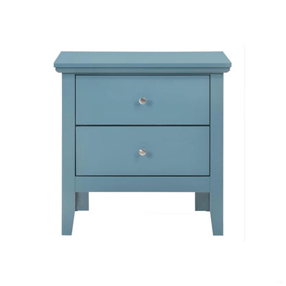 English Dovetailed Drawers Nightstand in blue finish by Unique Piece Furniture accent piece on Tampa Home & Garden Store
