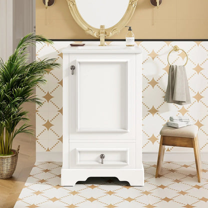 Bathroom Vanity With Sink, Soft Close Door, Shelf