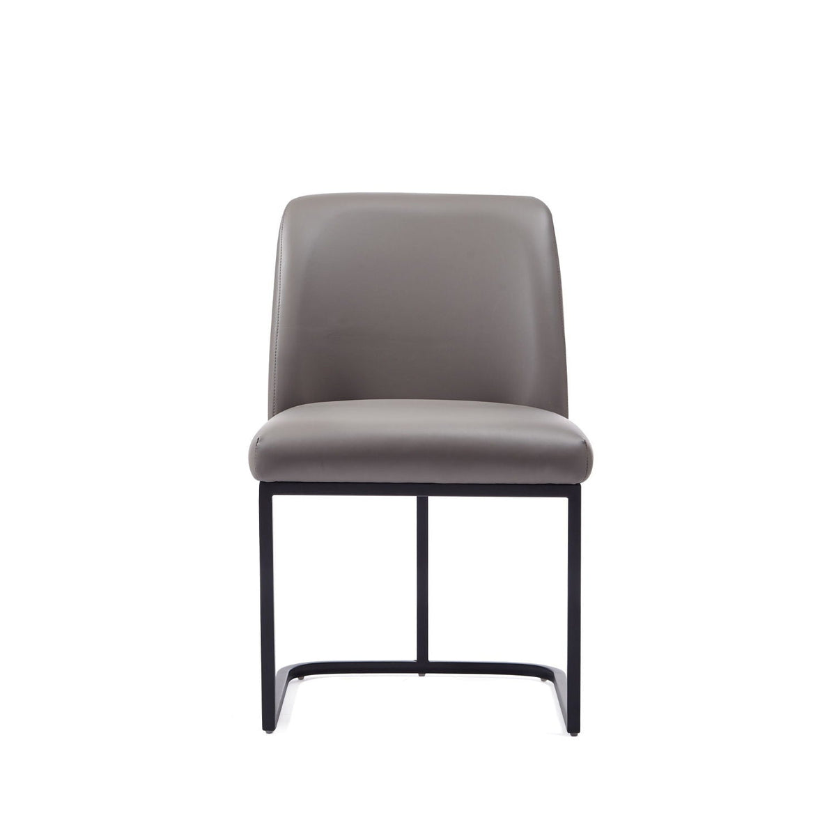 Serena Dining Chair gray upholstered with geometric metal base HouseOfZazla side chair on Tampa Home & Garden Store