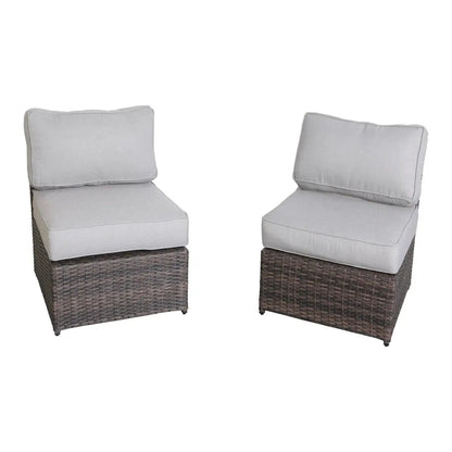 Outdoor Wicker Sectional with Weather Cushions