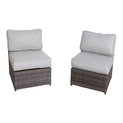 Outdoor Wicker Sectional and Thick Cushions