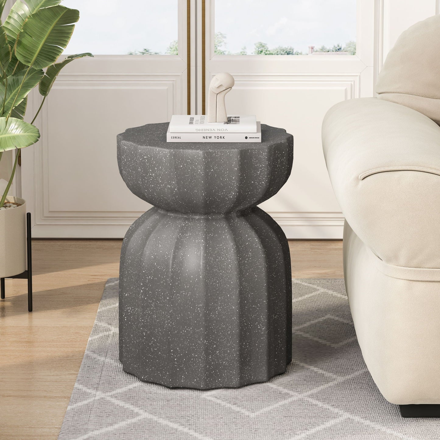 Waterproof Indoor and Outdoor Gray Coffee Table