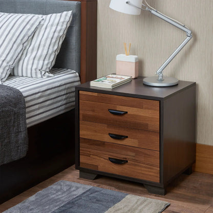 Eloy Accent Table Walnut Espresso with Drawers