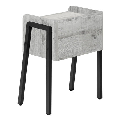Accent Side Table, Reclaimed Wood Look, 2-Tier
