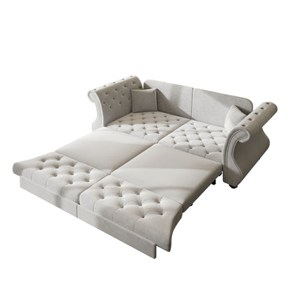 Oversized Chesterfield Sofa and a Pull Out Bed