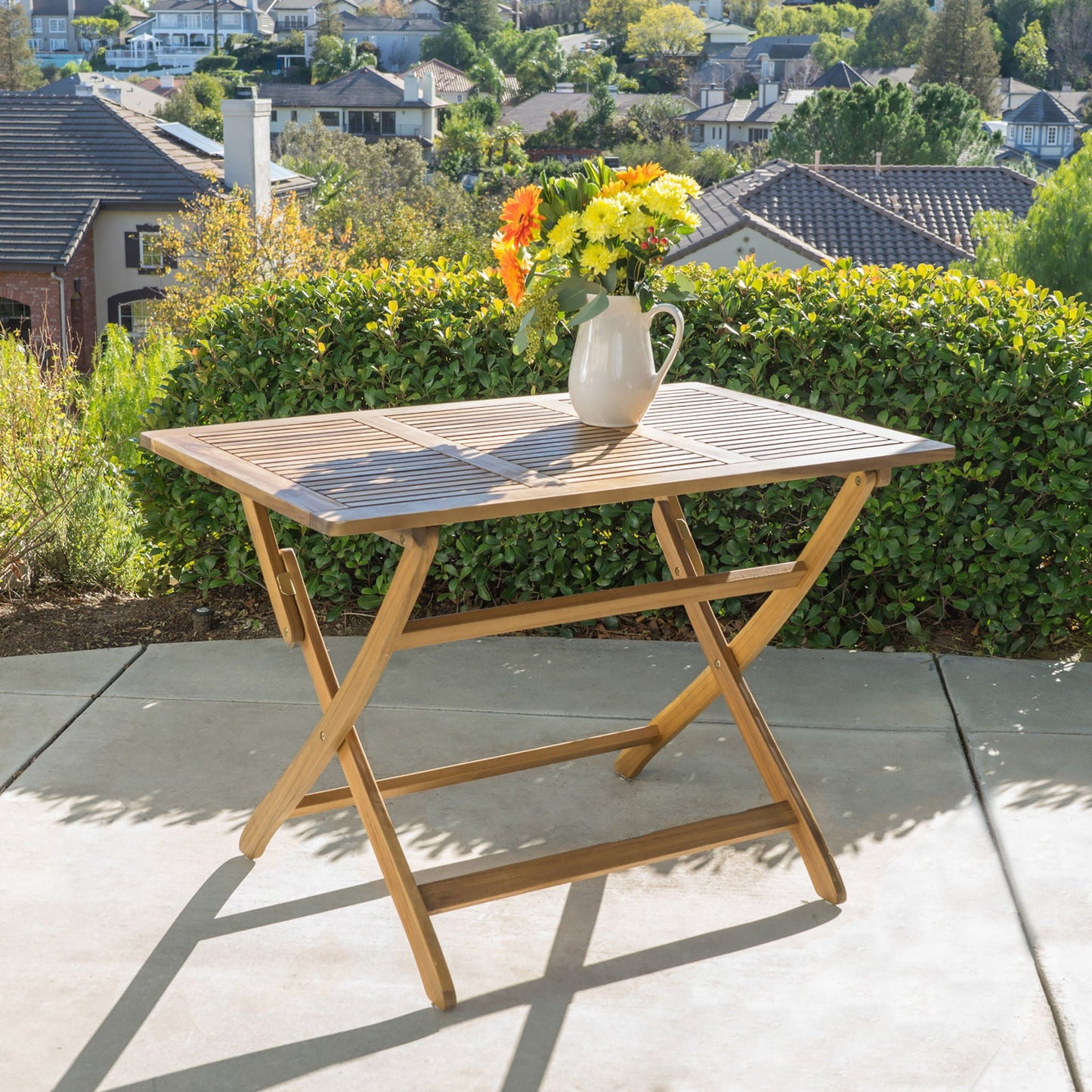 Blissique Outdoor Foldable Wood Dining Table