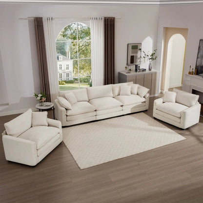 Elegant Sectional Sofa Set with Deep Seats