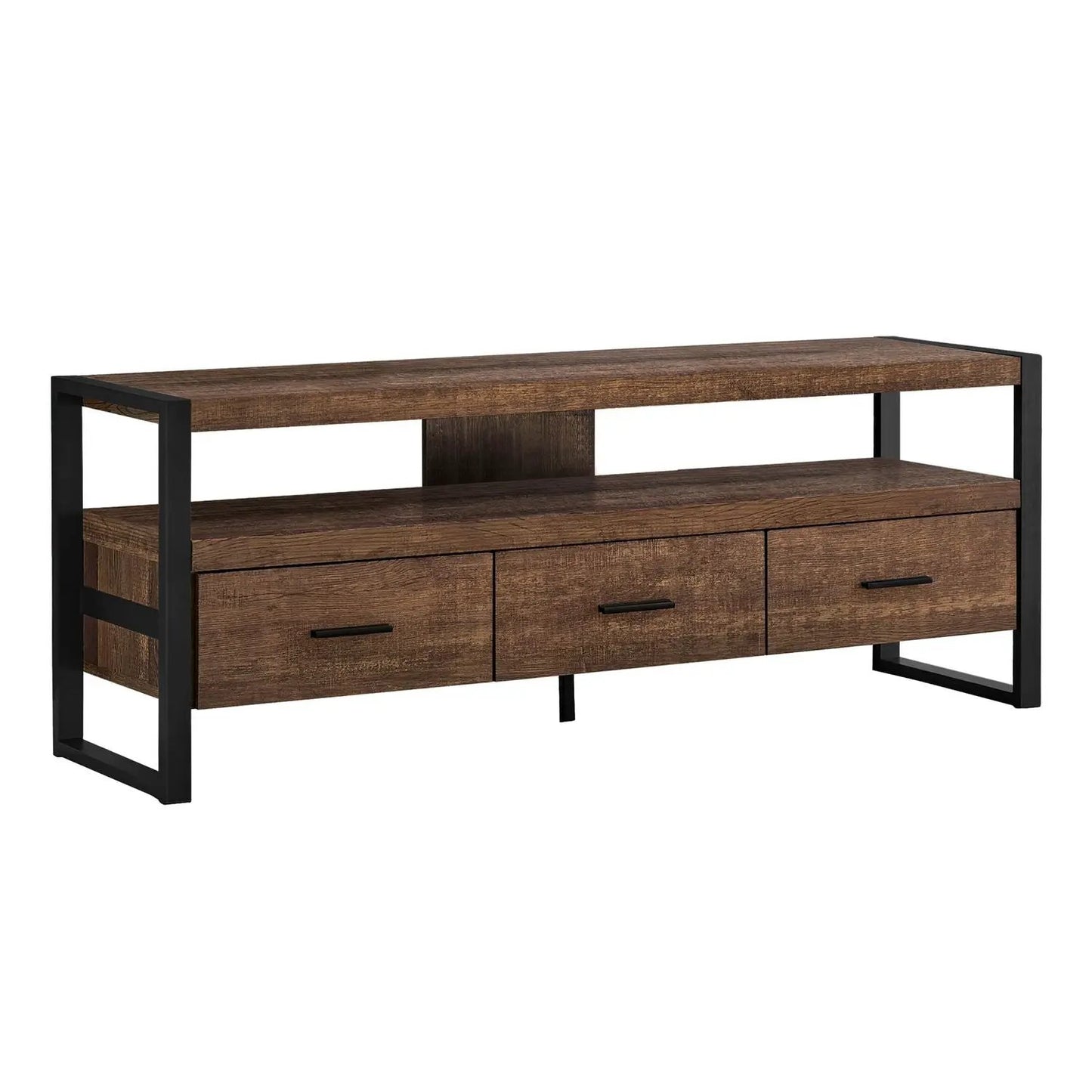 Tv Stand Console With Center Storage Drawers