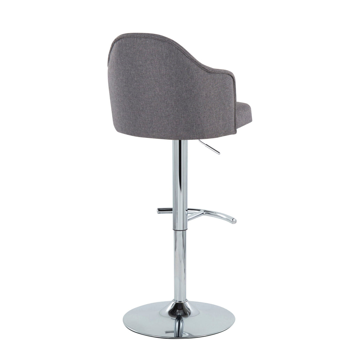 Adjustable barstool with swivel, upholstery and chrome base on Tampa Home & Garden Store