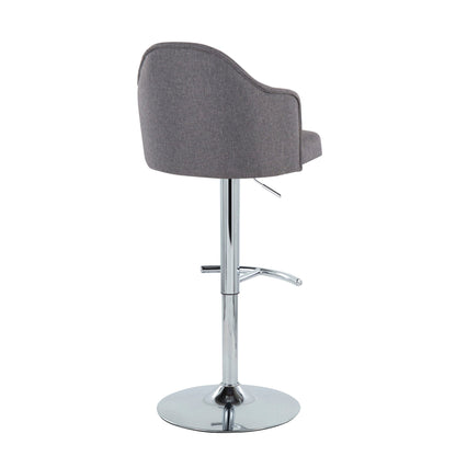 Adjustable barstool with swivel, upholstery and chrome base on Tampa Home & Garden Store
