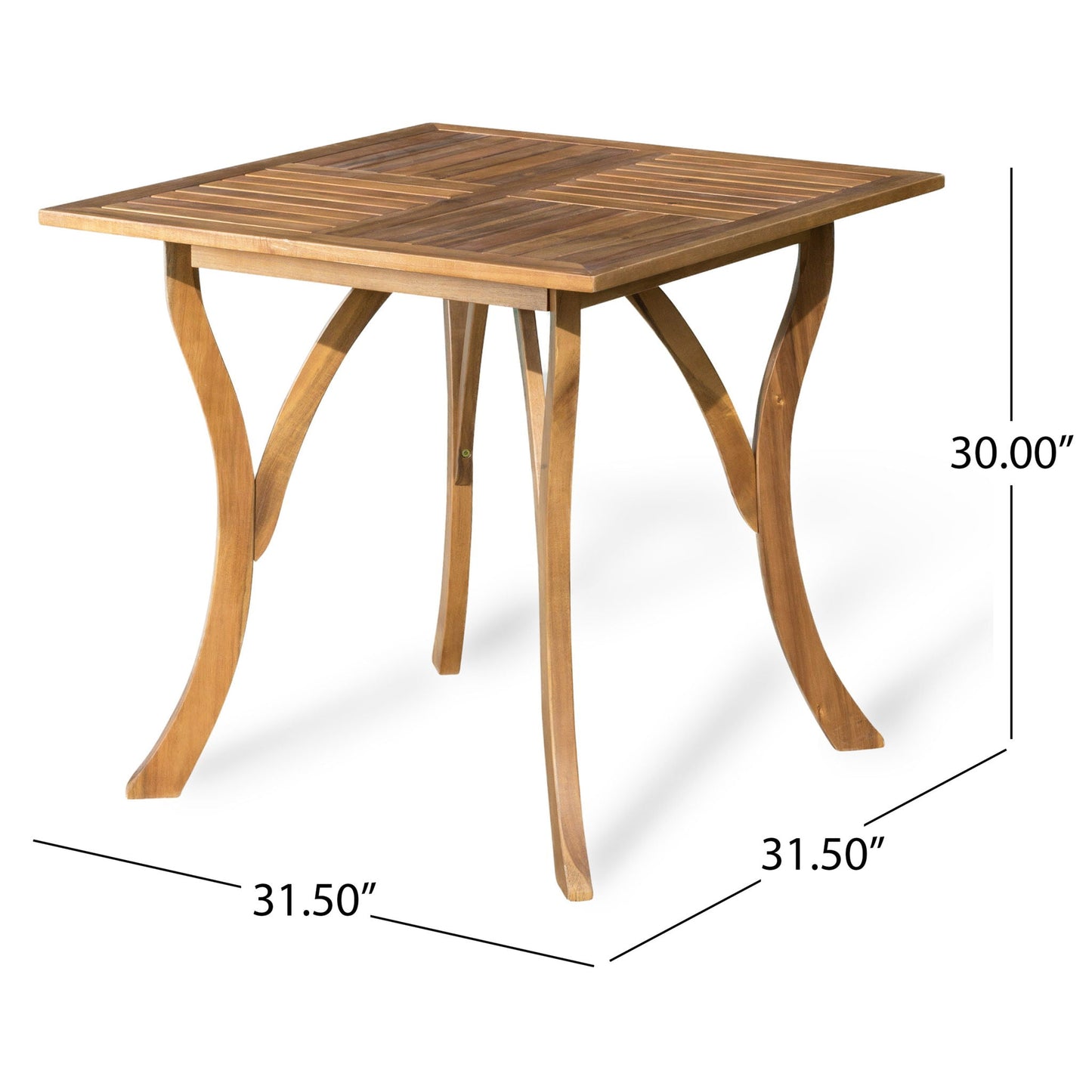 Rustic Patio Acacia Bistro Set with Cushions