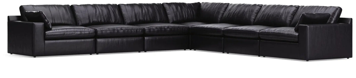 Emilia Sectional Sofa with Leather Accents