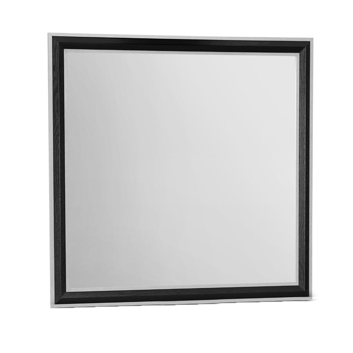 Gray and black solid wood frame wall mirror Adelaide by HouseOfZazla on Tampa Home & Garden Store
