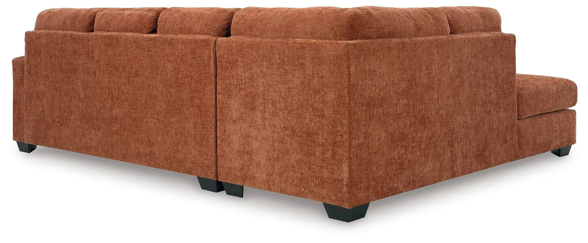 Aviemore stationary sectional sofa in rust-orange upholstery by Unique Piece Furniture on Tampa Home & Garden Store