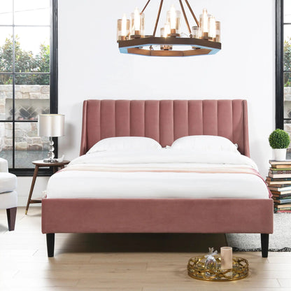 Aspen Vertical Tufted Headboard Platform Bed