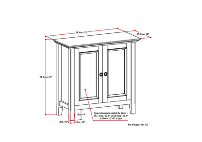Amherst handcrafted low storage cabinet, two-door accent cabinet by HouseOfZazla on Tampa Home & Garden Store