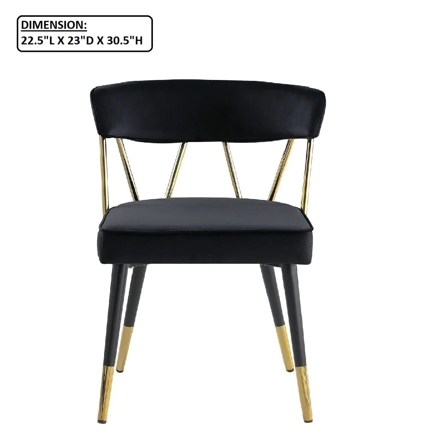 Glam Dining Chairs Set of Two Modern Luxury
