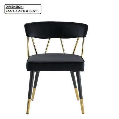 Glam Dining Chairs Set of Two Modern Luxury