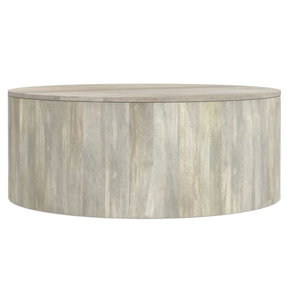 Millbury Drum Coffee Table, round light wood drum design by HouseOfZazla on Tampa Home & Garden Store