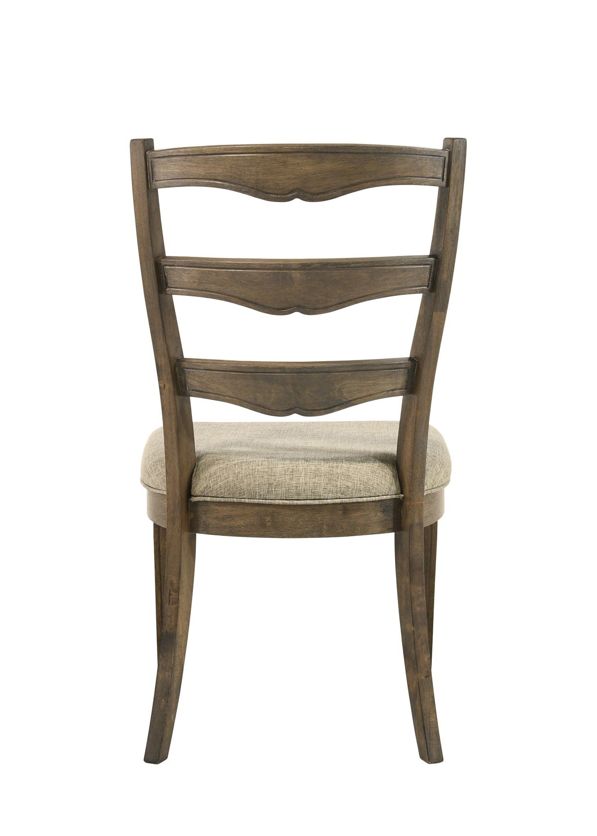 Parfield Weathered Side Chair set with padded beige seat in weathered oak by HouseOfZazla on Tampa Home & Garden Store