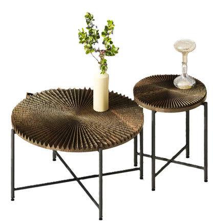 Radial Pattern Coffee and End Table Cover Set