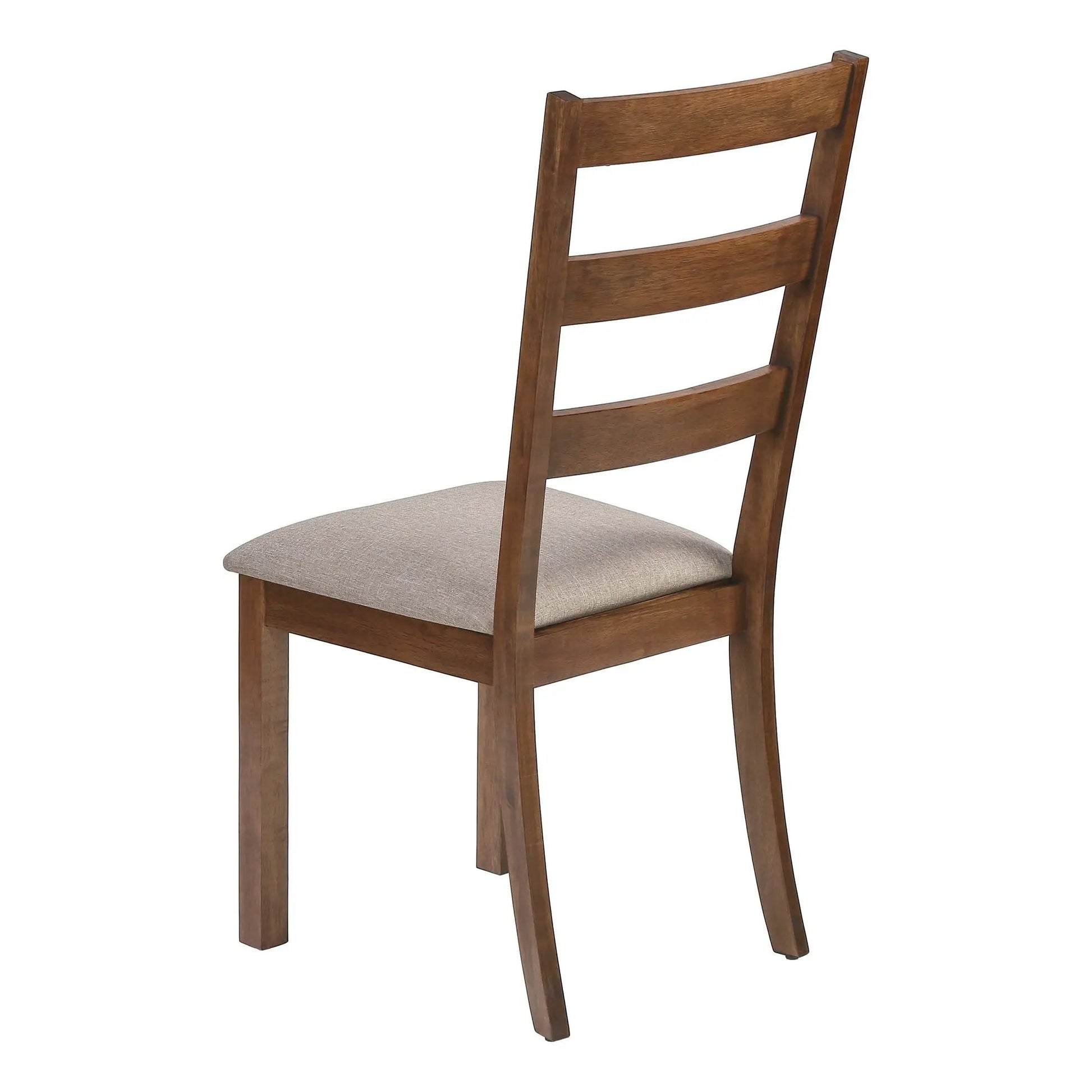 Dining chair, side, upholstered beige seat with wood ladder-back design, set of 2 Unique Piece Furniture on Tampa Home & Garden Store