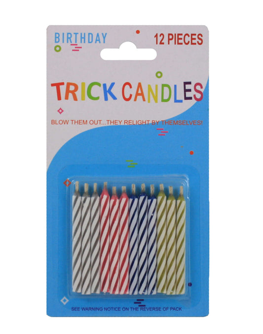TRICK Spiral Cake Candles - 12 pack