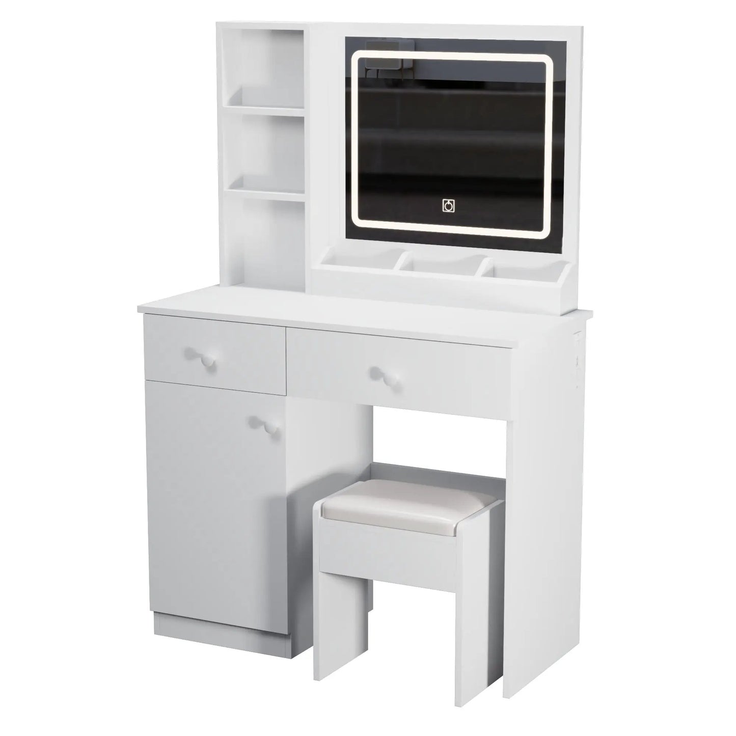 Vanity Desk With Mirror and Adjustable Lights