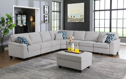 Leo Comfort Modular Sofa and Ottoman Set