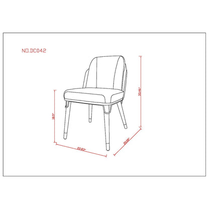 Estelle dining chair with metal accents dark gray or beige by HouseOfZazla, side chair on Tampa Home & Garden Store