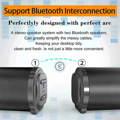 4D Surround Stereo Speakers wireless USB, black speakers with Bluetooth interconnection on Tampa Home & Garden Store