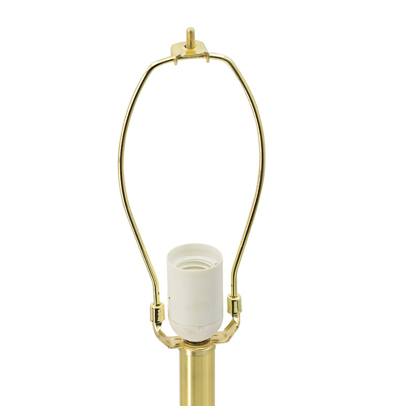Marble Table Lamp 13x13x26 by HouseOfZazla with brass frame and white socket on Tampa Home & Garden Store