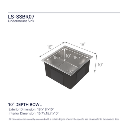 Single Bowl and Undermount Stainless Steel Sink