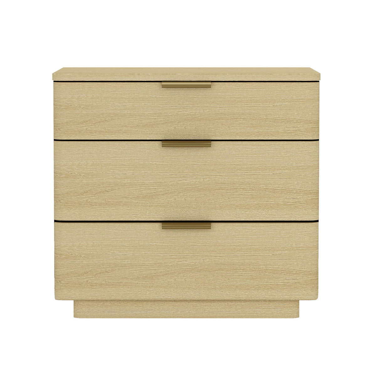 Oak nightstand with 3 drawers, natural wood finish, Payton by HouseOfZazla on Tampa Home & Garden Store