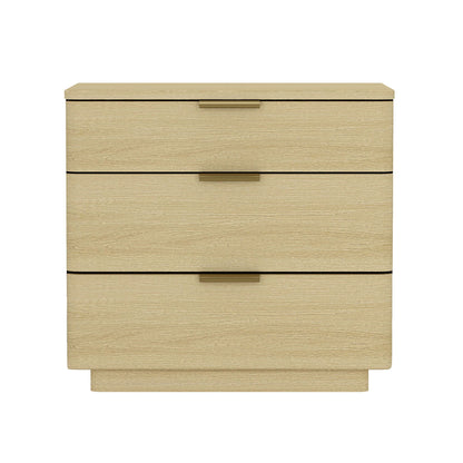 Oak nightstand with 3 drawers, natural wood finish, Payton by HouseOfZazla on Tampa Home & Garden Store