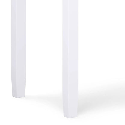 Warm Shaker handcrafted desk legs in white wood, square tapered design for a writing desk on Tampa Home & Garden Store