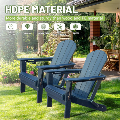 Adirondack Chairs Set of Two Plastic for Patio