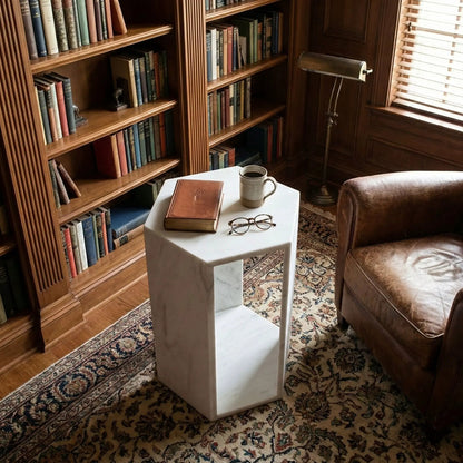 Hexagon Side Table in Modern Minimalist Style