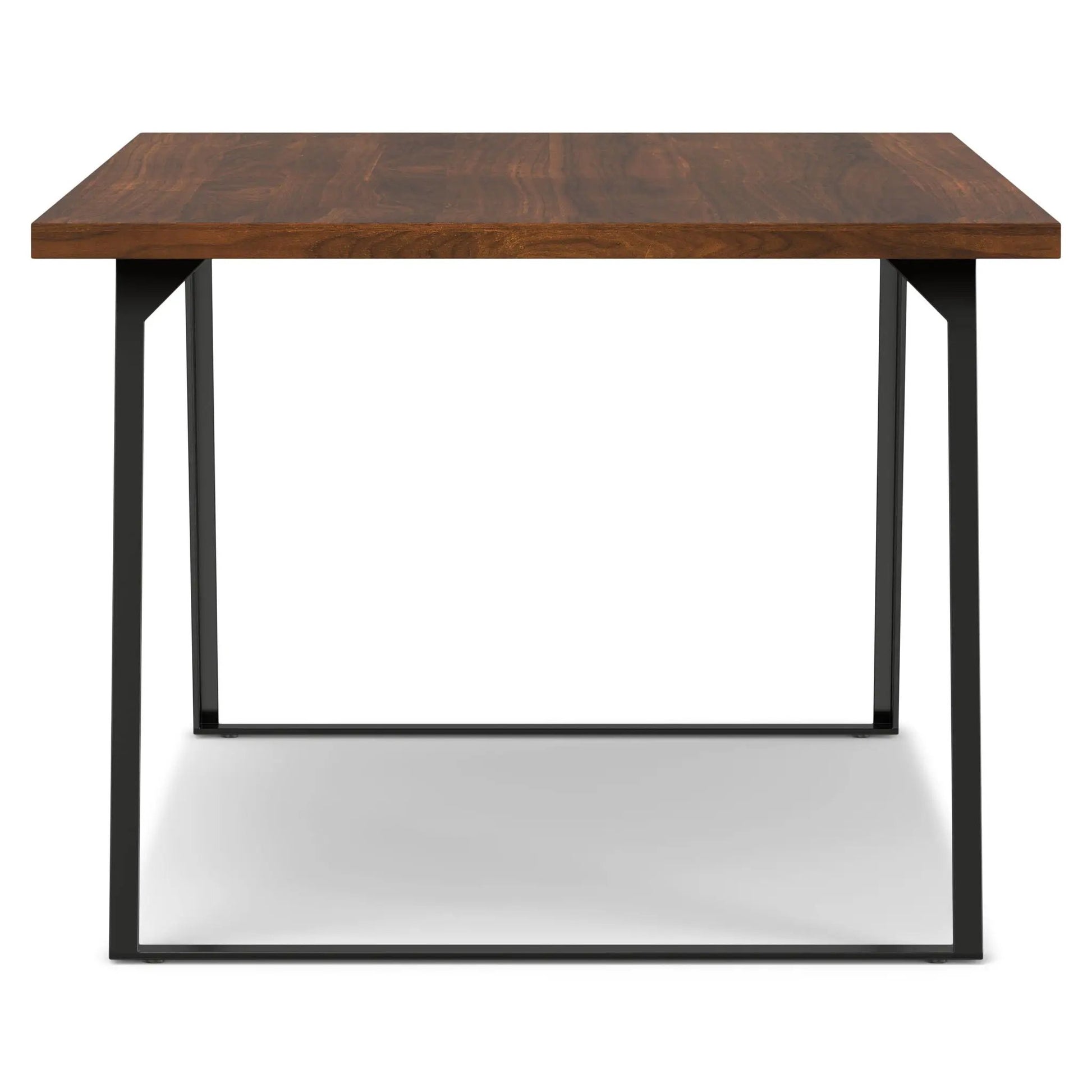 Lowry square dining table by Unique Piece Furniture in warm wood with black legs on Tampa Home & Garden Store