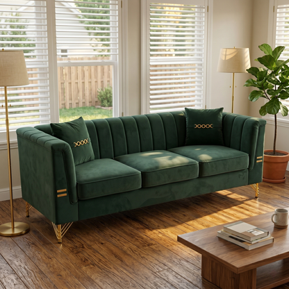 Contemporary Velvet Sofa For Living and Home