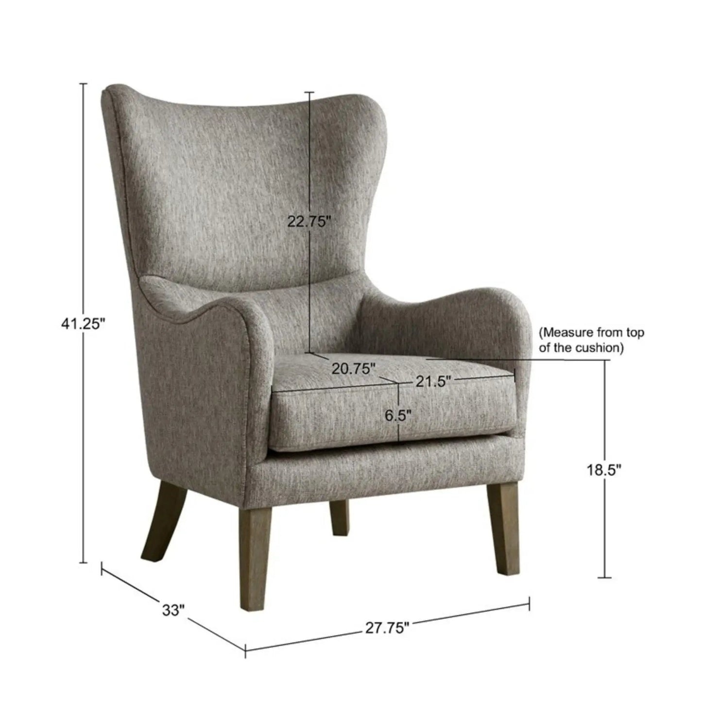 Arianna Swoop Wing Chair with Classic Wing Back