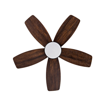 Ceiling fan HouseOfZazla with dark wood blades and white motor housing on Tampa Home & Garden Store
