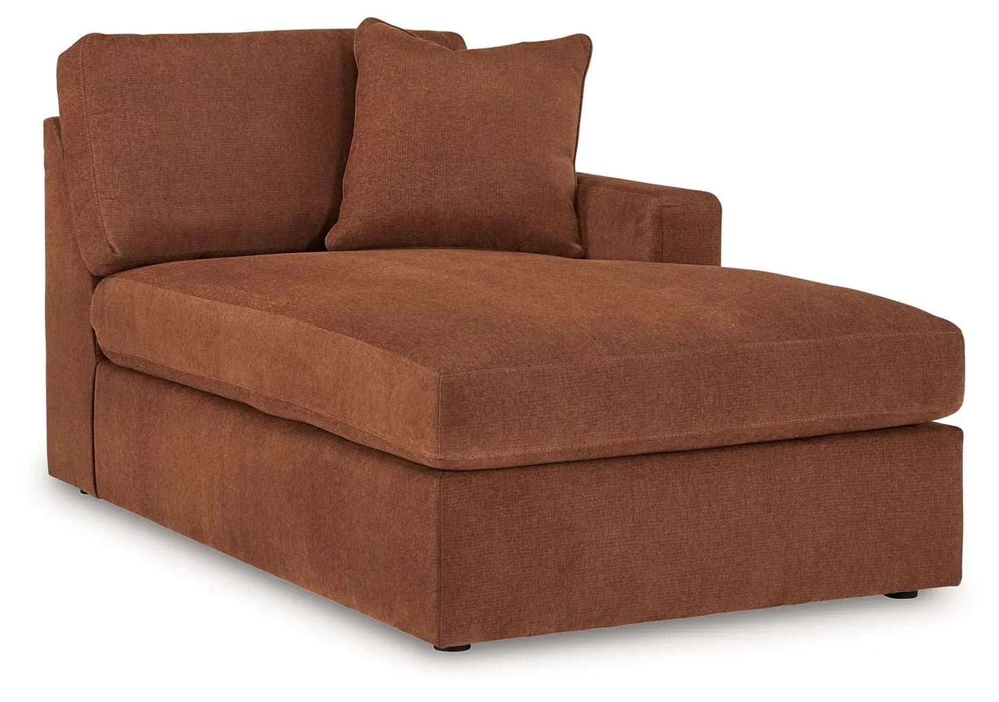 Modmax Spice stationary sectional sofa in rust-brown upholstery by Unique Piece Furniture on Tampa Home & Garden Store