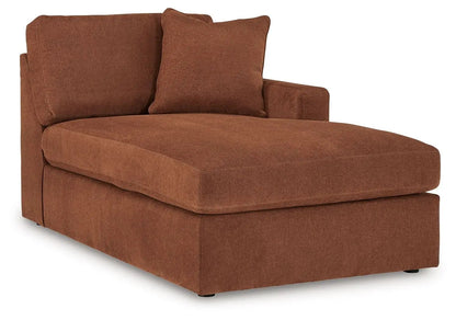 Modmax Spice stationary sectional sofa in rust-brown upholstery by Unique Piece Furniture on Tampa Home & Garden Store