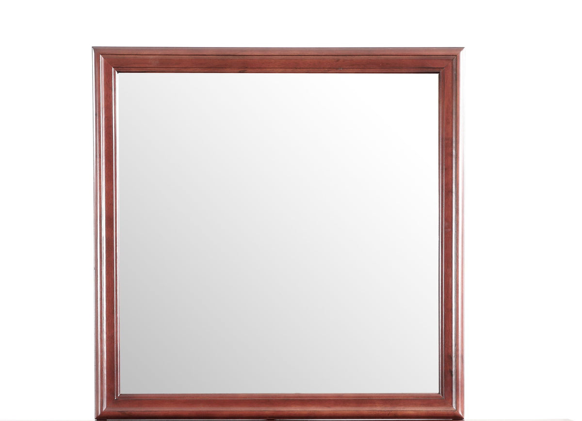 Traditional wall mirror with dark cherry wood veneer frame by HouseOfZazla on Tampa Home & Garden Store