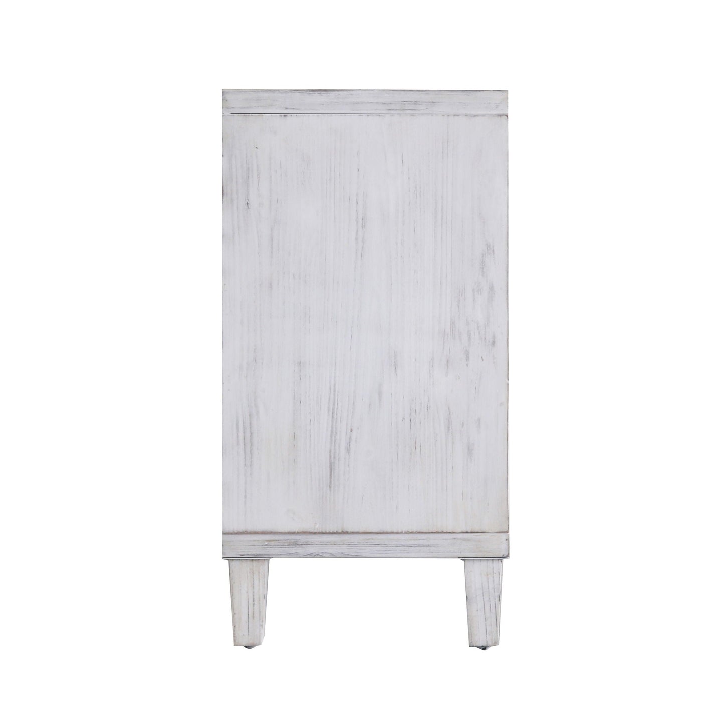 White Wash 4 Door Wooden Accent Cabinet for Home