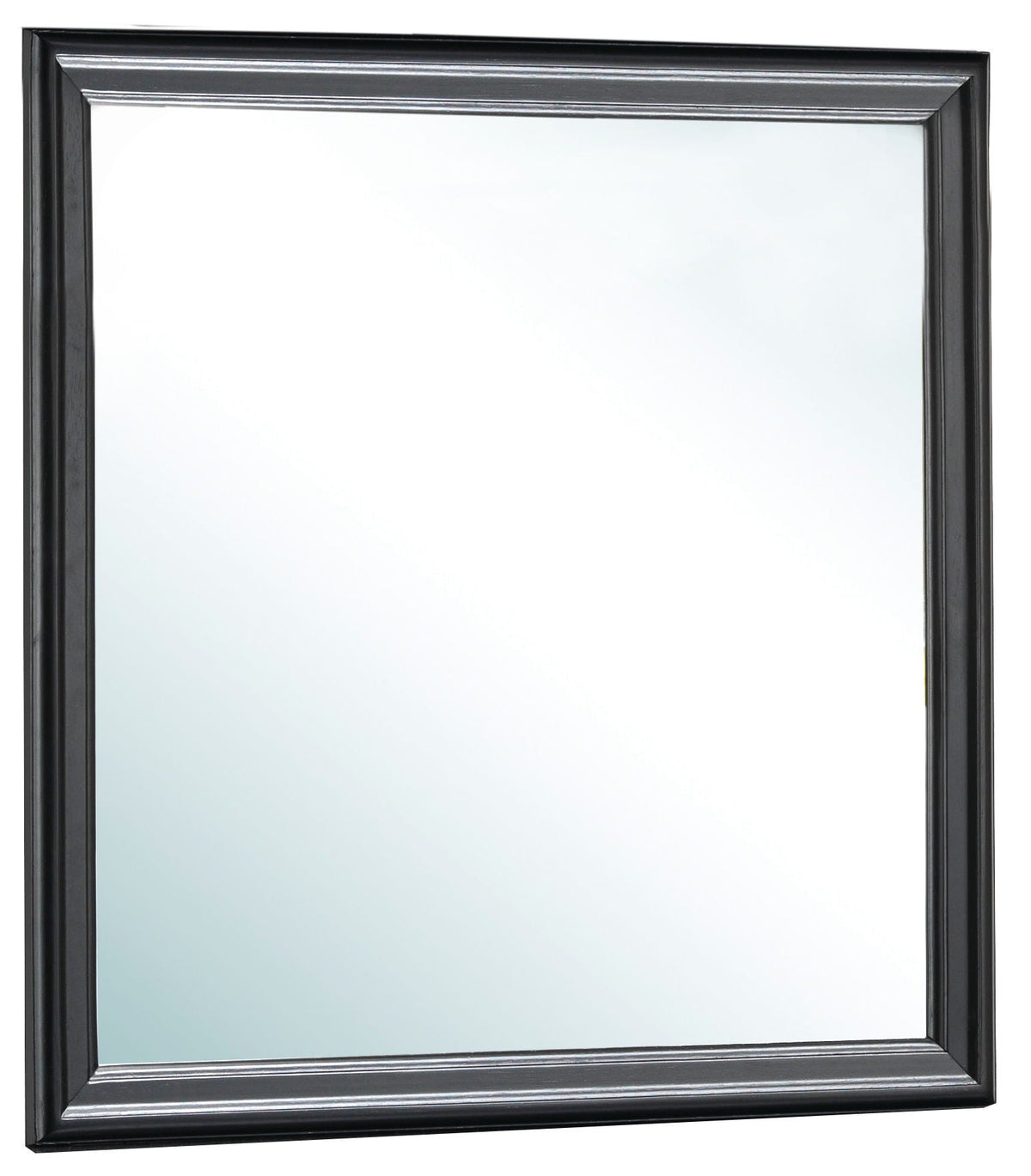 HouseOfZazla Elegant Wall Mirror in black frame with beveled molding on Tampa Home & Garden Store